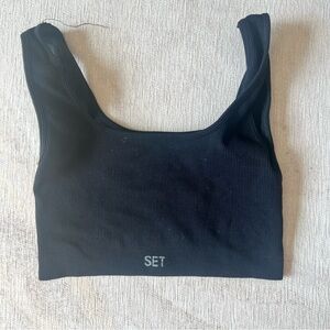 SET ACTIVE SCULPTFLEX® BOX CUT BRA - ONYX